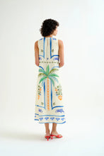 Load image into Gallery viewer, Compañia Fantastica Palm &amp; Mermaid print column dress Multi - CW CW 
