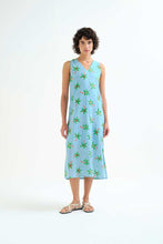 Load image into Gallery viewer, Compañia Fantastica Cocotero print sundress Turquoise - CW CW 
