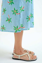 Load image into Gallery viewer, Compañia Fantastica Cocotero print sundress Turquoise - CW CW 
