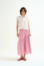 Load image into Gallery viewer, Compañia Fantastica Fruit salad embroidery cotton shirt White - CW CW 
