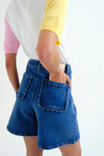 Load image into Gallery viewer, Compañia Fantastica Scallop trim shorts Blue Indigo - CW CW 
