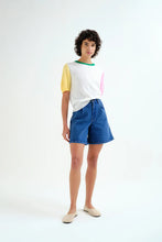 Load image into Gallery viewer, Compañia Fantastica Scallop trim shorts Blue Indigo - CW CW 
