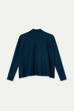 Load image into Gallery viewer, Compañia Fantastica Turtle neck lightweight jumper Petrol Blue
