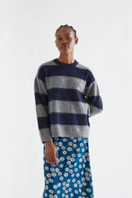 Load image into Gallery viewer, Compañia Fantastica Wide stripe jumper Navy Grey
