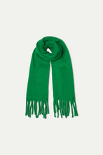 Load image into Gallery viewer, Compañia Fantastica fringed long knit scarf Green
