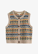 Load image into Gallery viewer, Seasalt Dawson Pick vest Fairisle Zig Zag Geo Bright Marine Mix
