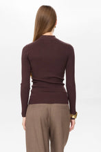 Load image into Gallery viewer, Numph Bia ribbed light weight knit Black Coffee

