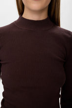 Load image into Gallery viewer, Numph Bia ribbed light weight knit Black Coffee
