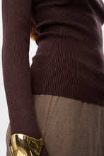Load image into Gallery viewer, Numph Bia ribbed light weight knit Black Coffee
