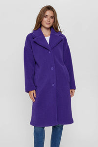 Numph Tikka shearling coat Tillandsia Purple
