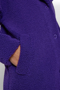 Numph Tikka shearling coat Tillandsia Purple