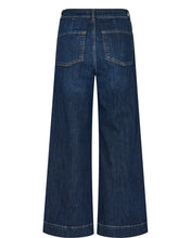 Load image into Gallery viewer, Numph Paris cropped wide leg jeans Dark Blue Denim
