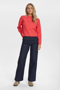 Numph Carma crop pullover Geranium