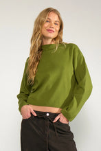 Load image into Gallery viewer, Numph Carma boat neckline jumper Calla Green
