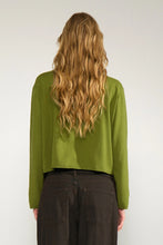 Load image into Gallery viewer, Numph Carma boat neckline jumper Calla Green
