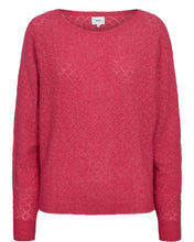 Load image into Gallery viewer, Numph Daya pointelle jumper Raspberry sorbet
