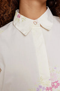 Numph Nuari embroidered shirt Pristine