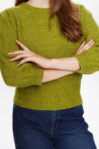 Numph Rietta 3/4 sleeve jumper Golden Cypress