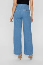 Load image into Gallery viewer, Numph Amber wide leg pants Medium Blue Denim
