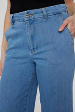 Load image into Gallery viewer, Numph Amber wide leg pants Medium Blue Denim
