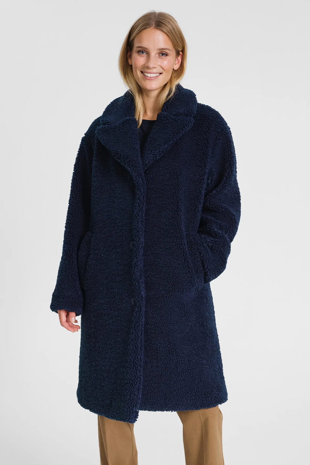 Numph Cowenna teddy coat Blue