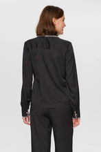 Load image into Gallery viewer, Numph Darby contrast edge stitch detail shirt Caviar
