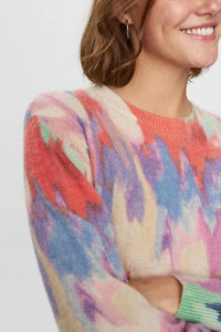 Numph Blurry art print jumper Lavender Crystal