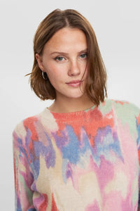 Numph Blurry art print jumper Lavender Crystal