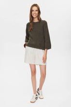 Load image into Gallery viewer, Numph Riette Selma jumper scalloped neck Grape Leaf
