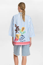 Load image into Gallery viewer, Numph Wendie artwork striped shirt Blue White
