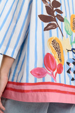 Load image into Gallery viewer, Numph Wendie artwork striped shirt Blue White
