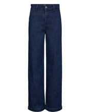 Load image into Gallery viewer, Numph Amber wide leg trouser Dark Blue Denim
