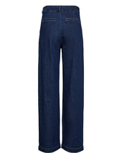 Load image into Gallery viewer, Numph Amber wide leg trouser Dark Blue Denim
