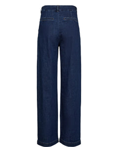 Numph Amber wide leg trouser Dark Blue Denim