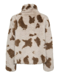 Numph Arizona faux fur jacket Black Coffee
