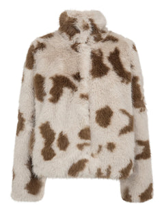 Numph Arizona faux fur jacket Black Coffee