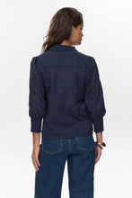 Load image into Gallery viewer, Numph Salvie broderie anglaise shirt Dark Sapphire
