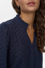 Load image into Gallery viewer, Numph Salvie broderie anglaise shirt Dark Sapphire
