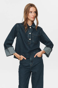 Numph Toronto workwear overshirt Dark Denim