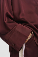 Load image into Gallery viewer, Numph Santina satin button back shirt Wine Tasting
