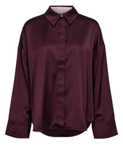 Load image into Gallery viewer, Numph Santina satin button back shirt Wine Tasting
