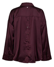 Load image into Gallery viewer, Numph Santina satin button back shirt Wine Tasting
