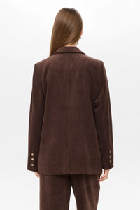 Numph Thea bubble cord blazer Black Coffee