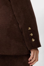 Load image into Gallery viewer, Numph Thea bubble cord blazer Black Coffee
