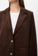 Load image into Gallery viewer, Numph Thea bubble cord blazer Black Coffee
