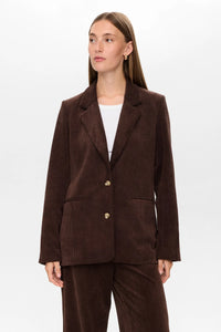 Numph Thea bubble cord blazer Black Coffee