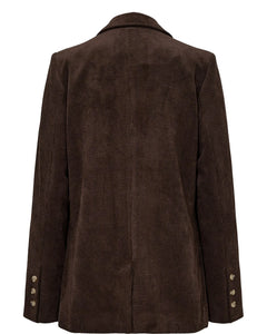 Numph Thea bubble cord blazer Black Coffee
