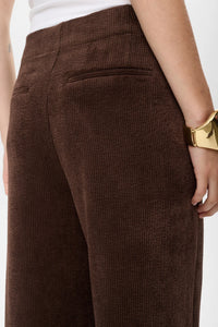 Numph Thea bubble cord trousers Black coffee