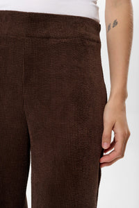 Numph Thea bubble cord trousers Black coffee
