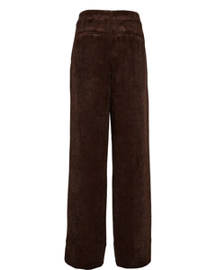 Numph Thea bubble cord trousers Black coffee